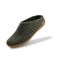 Glerups Wool Open Heel Unisex Slipper / Slip-on Clog - Rubber Sole - Model BR - Forest/Honey