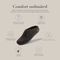 Glerups Wool Open Heel Unisex Slipper / Slip-on Clog - Rubber Sole - Model BR - Brown/Black Rubber