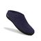 Glerups Wool Open Heel Unisex Slipper / Slip-on Clog - Rubber Sole - Model BR - Purple/Black