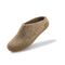 Glerups Wool Open Heel Unisex Slipper / Slip-on Clog - Rubber Sole - Model BR - Sand/Honey