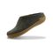 Glerups Wool Open Heel Unisex Slipper / Slip-on Clog - Rubber Sole - Model BR -  Forest/Honey
