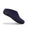 Glerups Wool Open Heel Unisex Slipper / Slip-on Clog - Rubber Sole - Model BR - Purple/Black