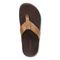 Vionic Wyatt Men's Toe-Post Sport Arch Supportive Sandal - Toffee Leather - Top