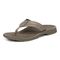 Vionic Wyatt Men's Toe-Post Sport Arch Supportive Sandal - Stone Leather - Left angle