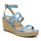 Vionic Sabina Womens Quarter/Ankle/T-Strap Wedge - Sky - Angle main