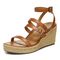 Vionic Sabina Womens Quarter/Ankle/T-Strap Wedge - Tan Natural - Left angle