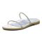 Vionic Prism Womens Slide Sandals - White Leather - Left angle