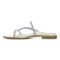 Vionic Prism Womens Slide Sandals - White Leather - Left Side