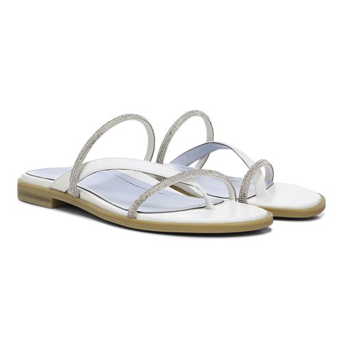 Vionic Prism Womens Slide Sandals - White Leather - Pair