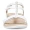 Vionic Mikah Womens Quarter/Ankle/T-Strap Sandals - White - Front