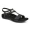 Vionic Mikah Womens Quarter/Ankle/T-Strap Sandals - Black - Angle main