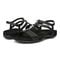 Vionic Mikah Womens Quarter/Ankle/T-Strap Sandals - Black - pair left angle