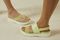 Vionic Karleen Womens Quarter/Ankle/T-Strap Wedge - Pale Lime - 5-med