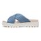 Vionic Vesta Women's Slide Comfort Sandals - Blue Shadow - Left Side