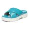 Vionic Vesta Womens Slide Sandals - Lake Blue - Left angle