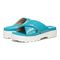 Vionic Vesta Womens Slide Sandals - Lake Blue - pair left angle