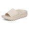 Vionic Rejuvenate Unisex Slide Recovery Sandals - Cream - Left angle