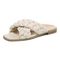 Vionic Kalina Women's Slide Braided Sandals - Cream - Left angle