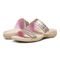Vionic Nakia Womens Slide Sandals - Gold - pair left angle