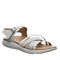 Strole Delos - Women's Supportive Healthy Walking Sandal Strole- 010 - White - Profile View