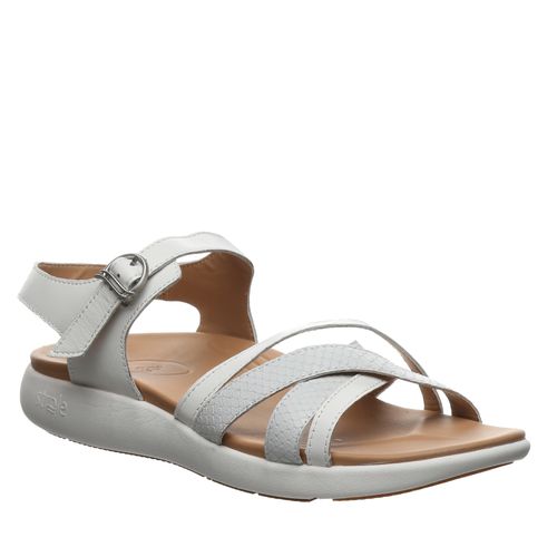 Strole Delos - Women's Supportive Healthy Walking Sandal Strole- 010 - White - Profile View