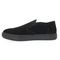 Propet Kip Men's Suede Slip On Sneakers - Black - Instep Side