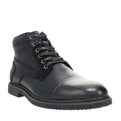 Propet Men's Ford Dress Ankle Boots - Black - Angle