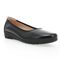 Propet Yara Women's Leather Slip On Flats - Black - Angle