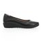 Propet Yara Women's Leather Slip On Flats - Black - Outer Side