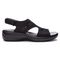 Propet Women's Gabbie Open Toe Sandals - Black - Outer Side