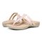 Vionic Elvia - Women's Adjustable Slip-on Orthotic Sandal  - Cloud Pink Syn pair left angle