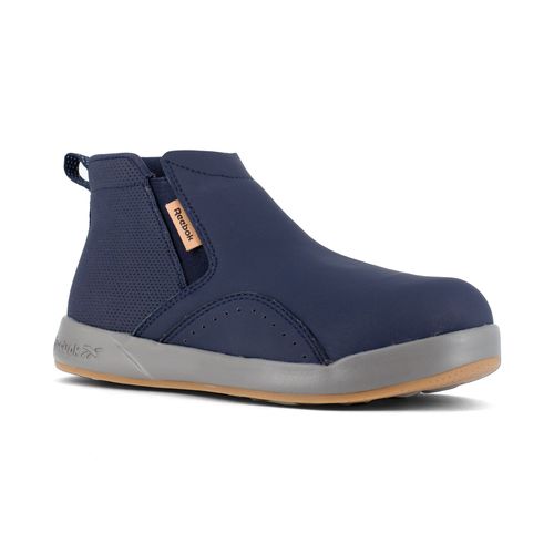 Reebok Work Women's Ever Road 3.0 DMX Work SD10 Comp Toe Slip-on High Top - Navy/Grey - Profile View