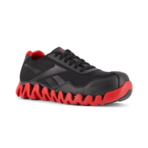 Reebok Work Men's Zig Pulse Work SD10 Comp Toe Athletic Work Shoe - Black/Red - Profile View