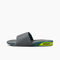 Reef Fanning Slide Men\'s Sandals - Grey Volt - Left Side