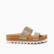 Reef Cushion Vista Hi Women\'s Slide Sandals - Champagne - Side