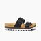 Reef Cushion Vista Hi Women\'s Slide Sandals - Black - Side