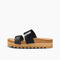 Reef Cushion Vista Hi Women\'s Slide Sandals - Black Braid - Left Side