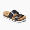 Reef Cushion Vista Hi Women\'s Slide Sandals - Black - Angle