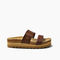 Reef Cushion Vista Hi Women\'s Slide Sandals - Chocolate - Side