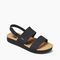 Reef Water Vista Women\'s Beach Sandals - Black/tan - Angle