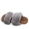Bearpaw Analia Women's Faux Fur Upper Sandals - 2900W Bearpaw- 051 - Gray Fog - View