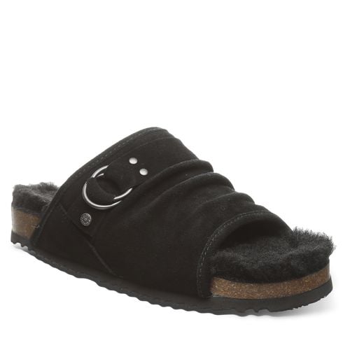 Bearpaw Lillie Women's Cow Suede Upper Sandals - 2907W Bearpaw- 011 - Black - Profile View