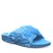Bearpaw Lauryn Women's Faux Fur Upper Sandals - 2909W Bearpaw- 380 - Blue - Profile View