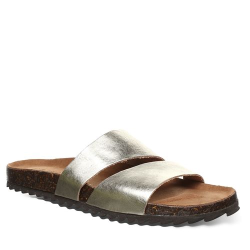 Bearpaw Mia Women's Leather Upper Sandals - 2926W Bearpaw- 041 - Champagne - Profile View