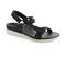 Strive Antigua Women\'s Adjustable Strap Sandal - Black Sparkle - Angle