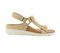 Strive Antigua Women's Adjustable Strap Sandal - Gold Metallic Sparkle