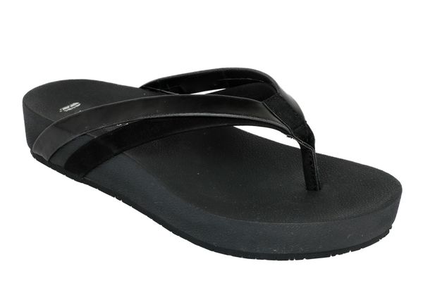 Revitalign Sandy Seas Platform Women's Orthotic Sandal - Black 1