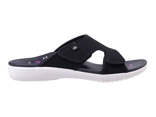 Spenco Kholo Rise Women's Orthotic Slip-on Sandal - Black - Profile