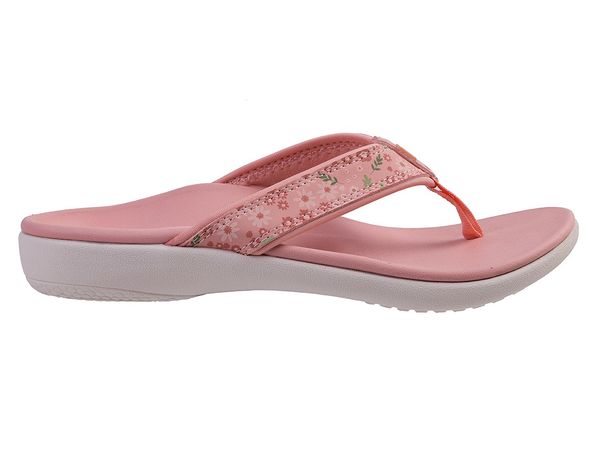 Spenco Yumi Nuevo Floral Women's Supportive Sandal - Coral Cloud - Profile