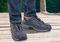 OrthoFeet Alpine Heel Strap Men's Sandals Heel Strap - Gray - 8